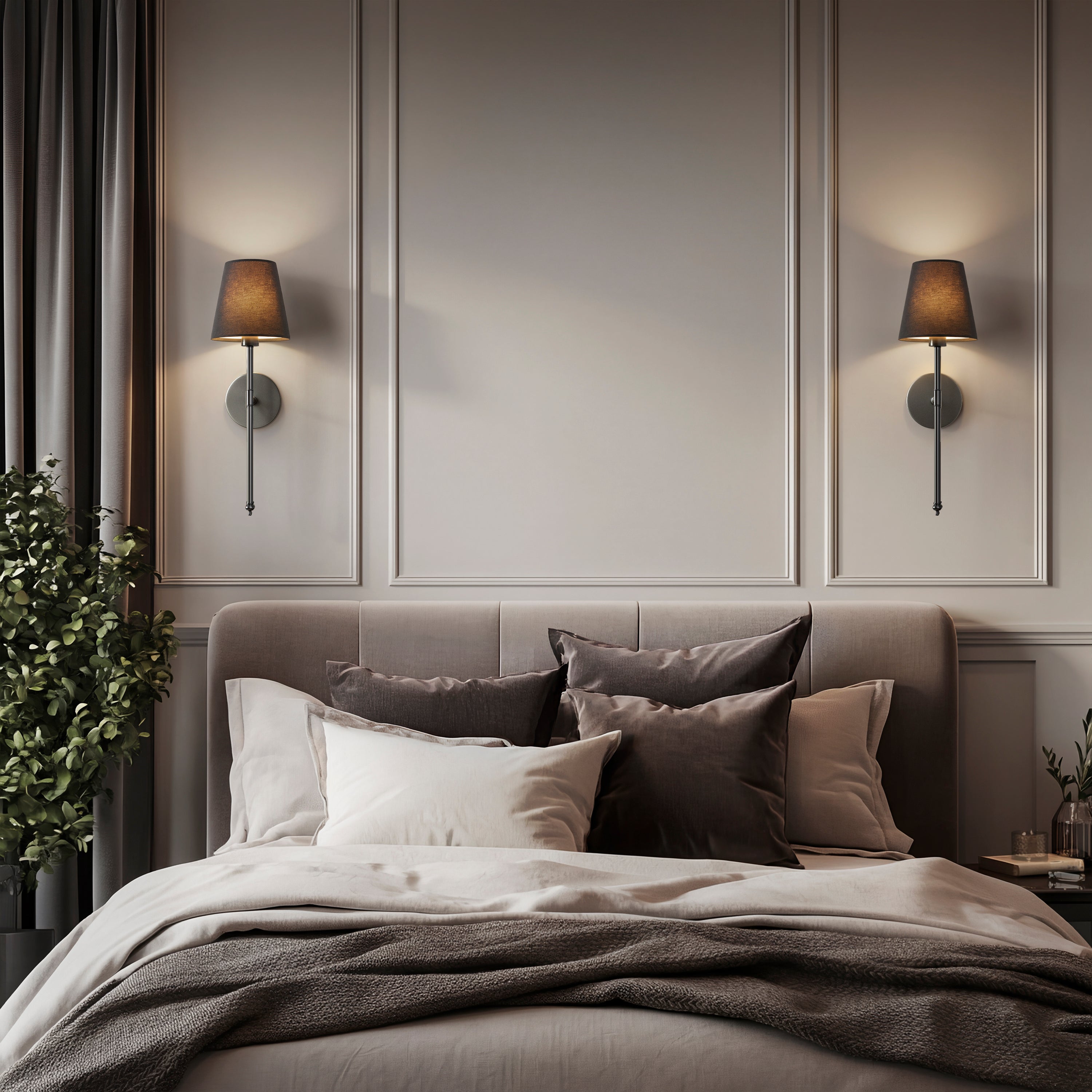 WIRELESS DARK WALL SCONCES (SET OF 2)