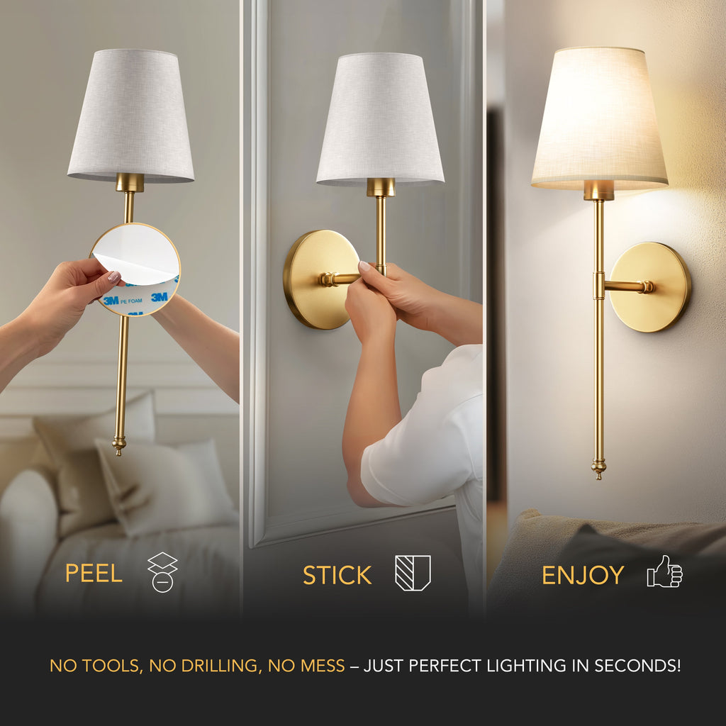 WIRELESS WALL SCONCES ( SET OF 2 )