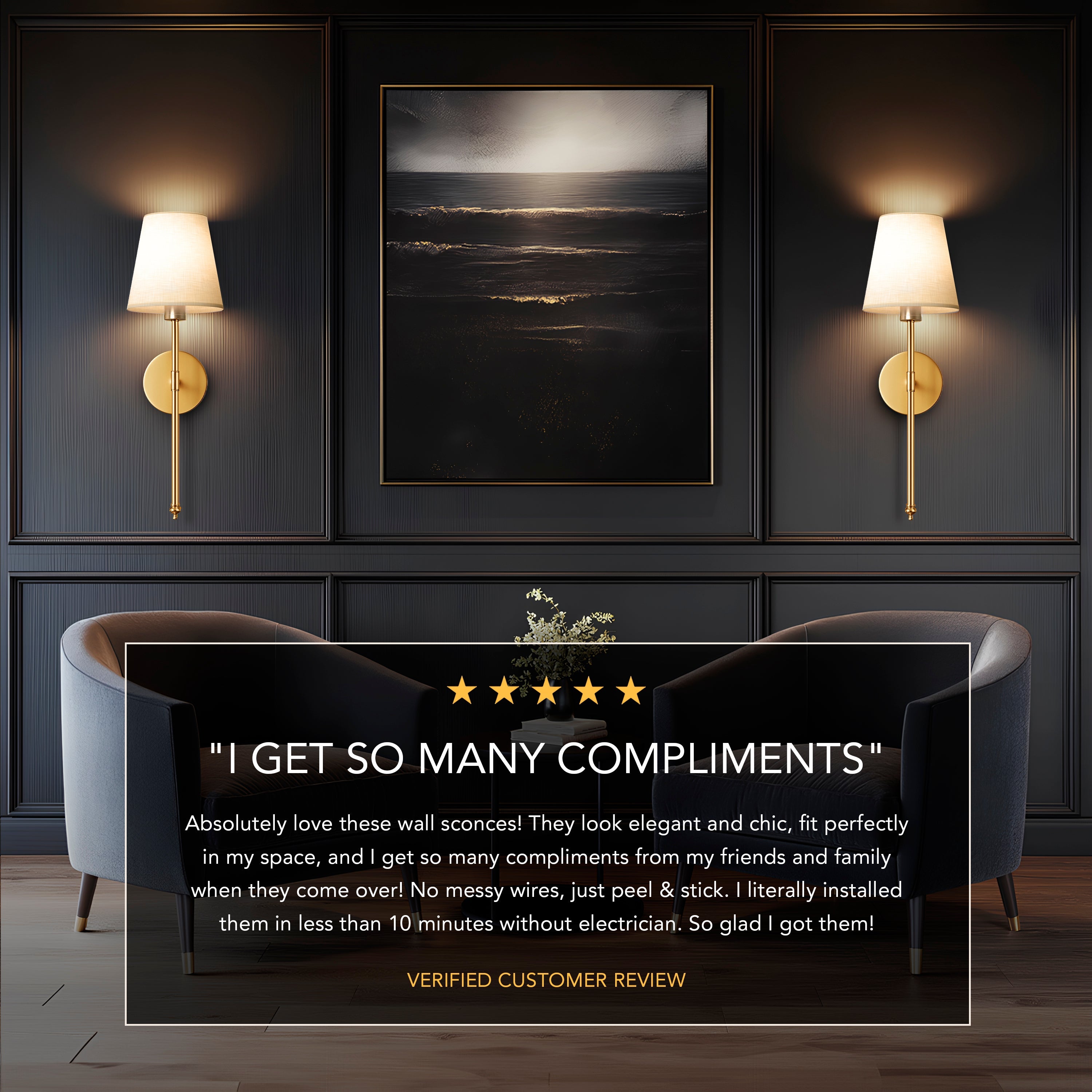 WIRELESS WALL SCONCES ( SET OF 2 )