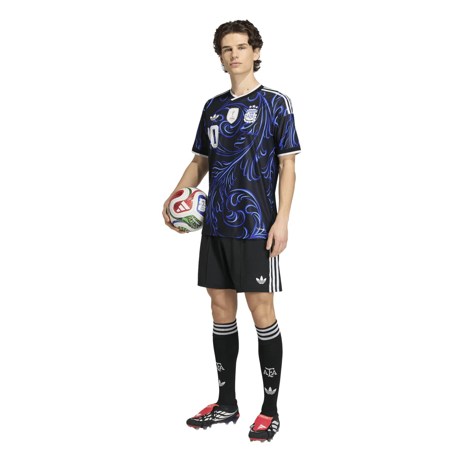 Argentina 26 Messi Away Authentic Jersey - Unisex