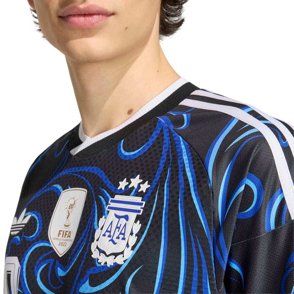 Argentina 26 Messi Away Authentic Jersey - Unisex