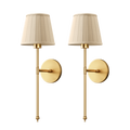WIRELESS PLEATED WALL SCONCES (SET OF 2)