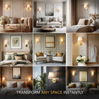 CURVED WIRELESS WALL SCONCE