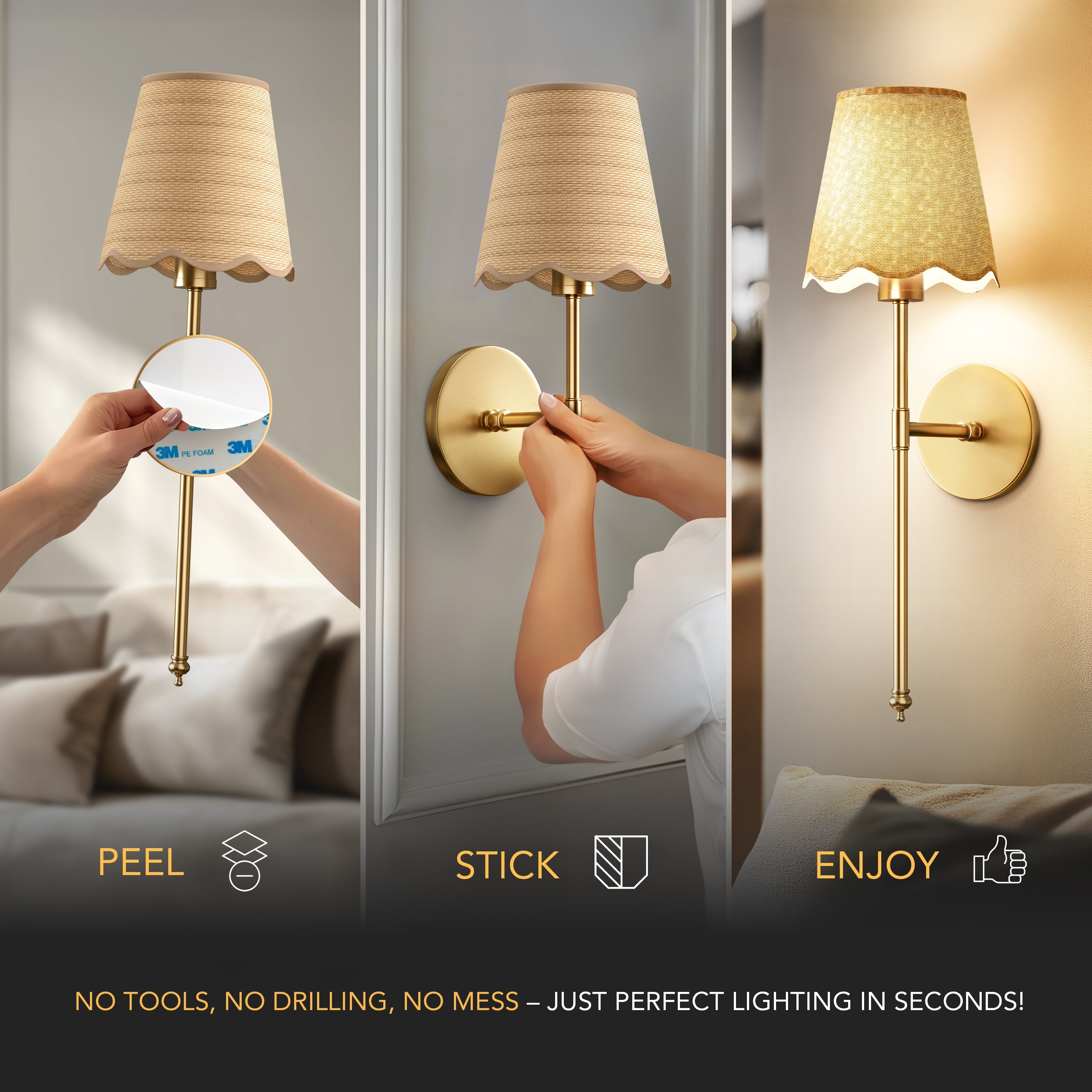 WIRELESS BOHO WALL SCONCES (SET OF 2)